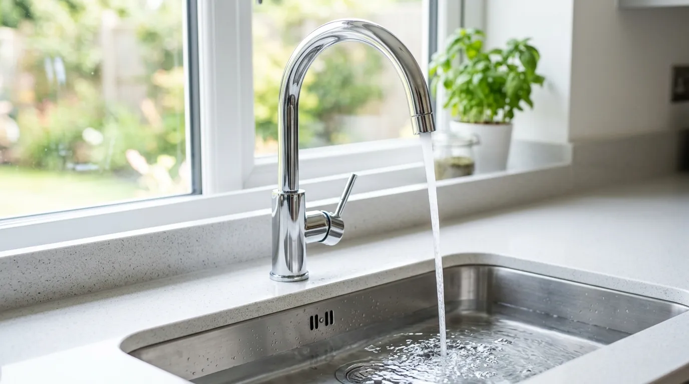 Local Plumbing Master Pros same day plumber fixing a faucet in Celeste, TX